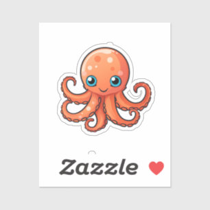 Pegatina ilustracion de pulpo personalizado