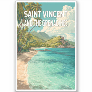 Pegatina Ilustración de San Vicente y las Granadinas