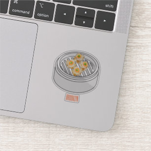 Pegatina Ilustracion de Shumai dim sum personalizado