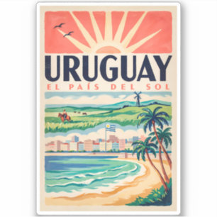 Pegatina Ilustración de viaje de arte vintage de la cultura