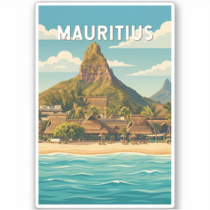 Pegatina Ilustración de viaje de Mauricio Arte Vintage