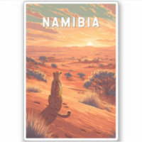 Ilustración de viaje de Namibia Arte vintage