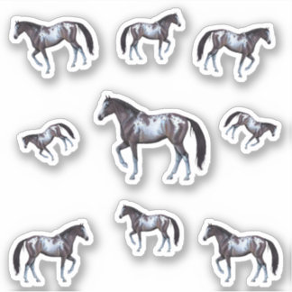 Pegatina Ilustración de yegua de caballo occidental Appaloo