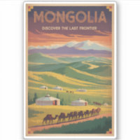 Ilustración de yurtas de camellos de Mongolia Arte