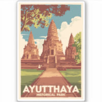 Ilustracion del Parque Histórico de Ayutthaya Arte