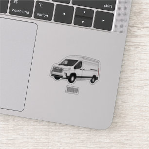 Pegatina Ilustracion del personalizado de la camioneta de e