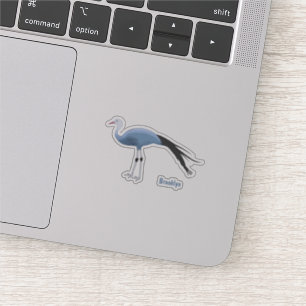 Pegatina Ilustracion del personalizado de las grúas azules