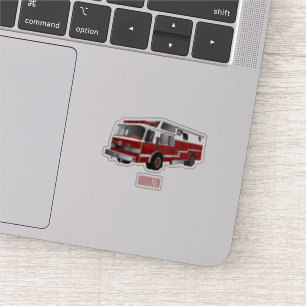 Pegatina Ilustracion del personalizado del motor de fuego