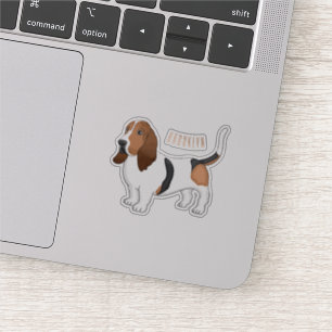 Pegatina Ilustracion del personalizado del perro de enlace