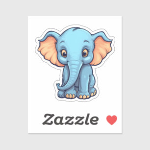 Pegatina ilustracion elefante personalizado