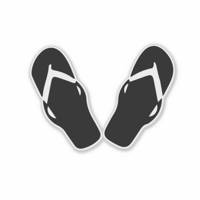 Pegatina Ilustracion Flip Flops (Anverso)