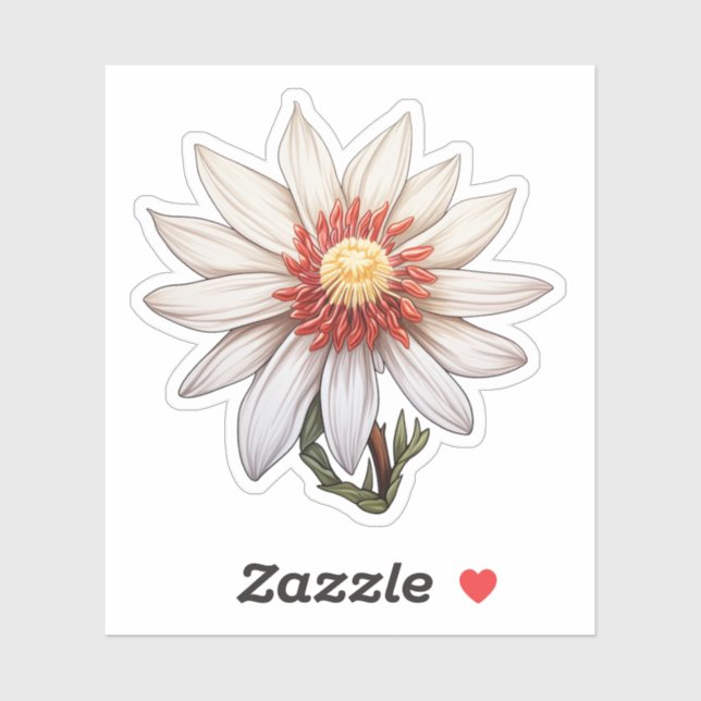 Pegatina ilustracion floral personalizado (Hoja)