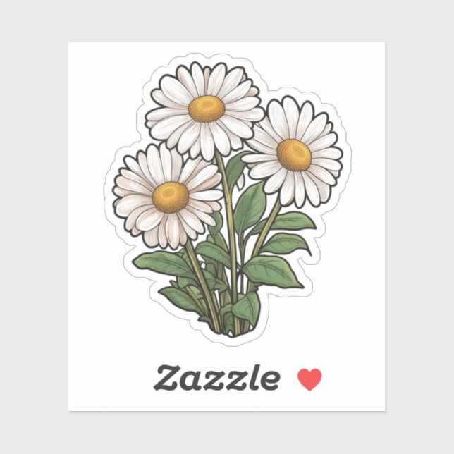 Pegatina ilustracion floral personalizado (Hoja)