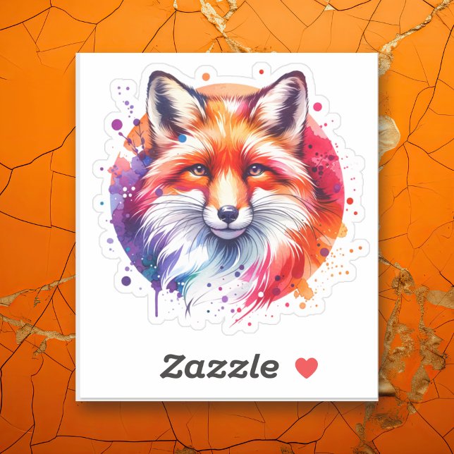 Pegatina Ilustracion Fox Watercolor (Subido por el creador)