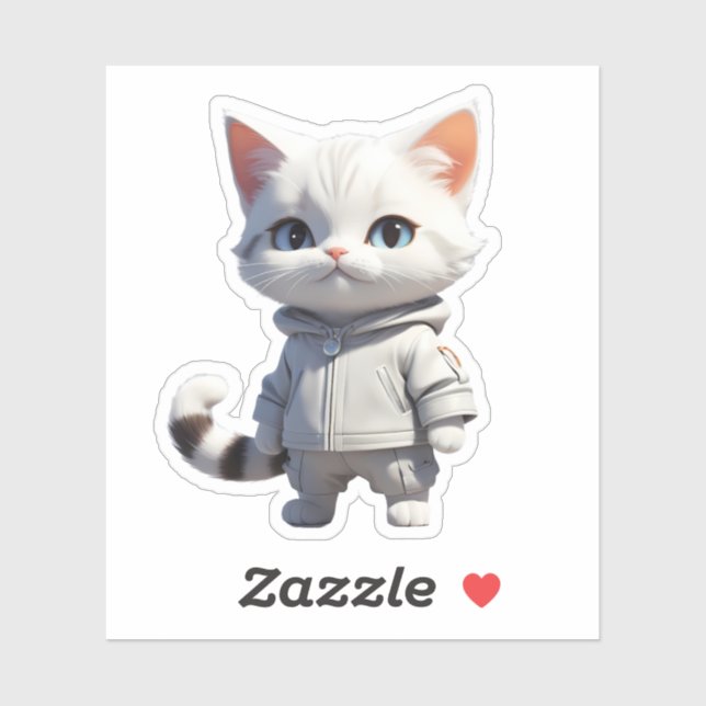 Pegatina Ilustracion Guay y Cat Adorable (Hoja)