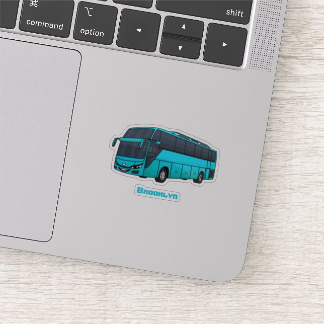Pegatina Ilustracion moderno de personalizado de autobús de (Detalle)