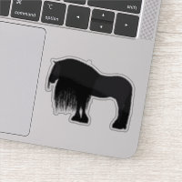 Ilustracion moderno frisón de caballos