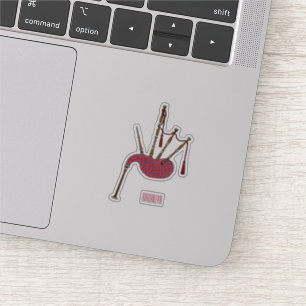 Pegatina Ilustracion personalizado Bagpipes