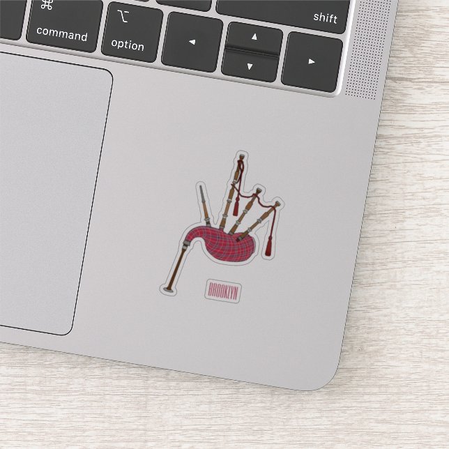 Pegatina Ilustracion personalizado Bagpipes (Detalle)