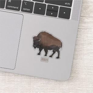 Pegatina Ilustracion personalizado Bison