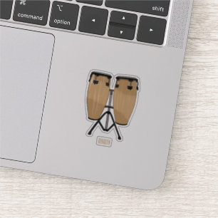 Pegatina Ilustracion personalizado Bongo drum