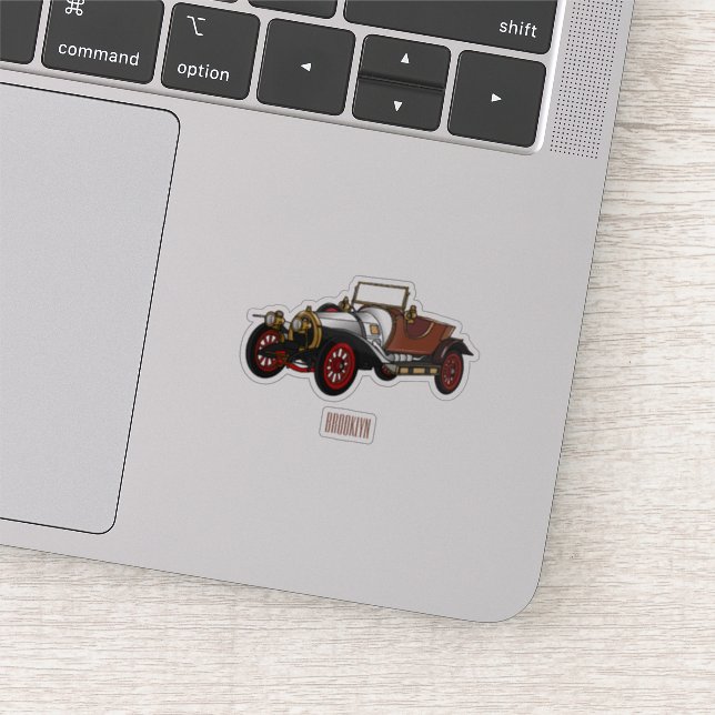 Pegatina Ilustracion personalizado clásico de 1920 (Detalle)