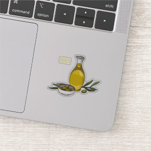 Pegatina Ilustracion personalizado de aceite de oliva