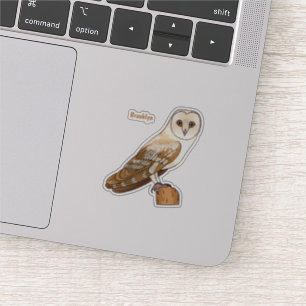 Pegatina Ilustracion personalizado de aves de búho de Barn