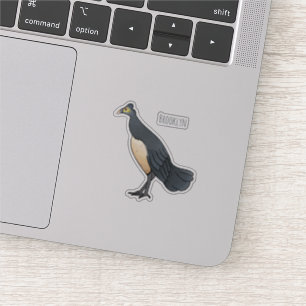 Pegatina Ilustracion personalizado de aves de Maleo