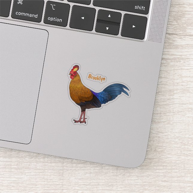 Pegatina Ilustracion personalizado de aves de Sri Lanka (Detalle)