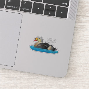 Pegatina Ilustracion personalizado de aves King eider