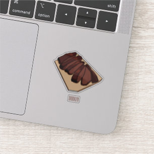 Pegatina Ilustracion personalizado de brisket de carne