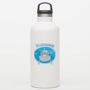 Pegatina Ilustracion personalizado de burbujas de delfines