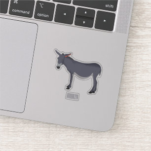 Pegatina Ilustracion personalizado de burro