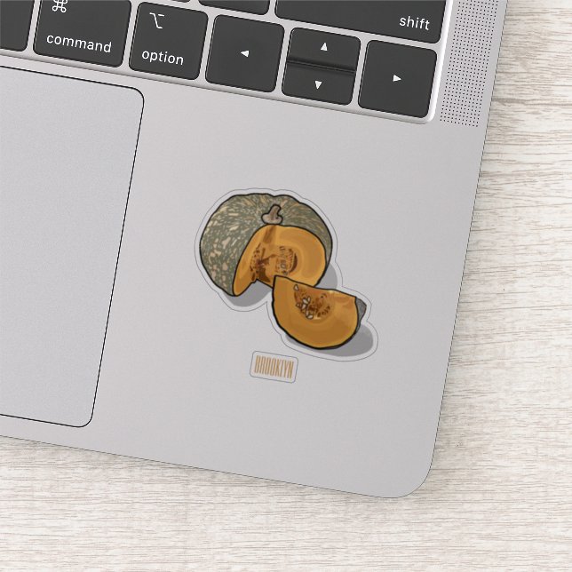 Pegatina Ilustracion personalizado de calabaza (Detalle)