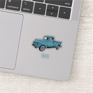 Pegatina Ilustracion personalizado de camioneta clásica