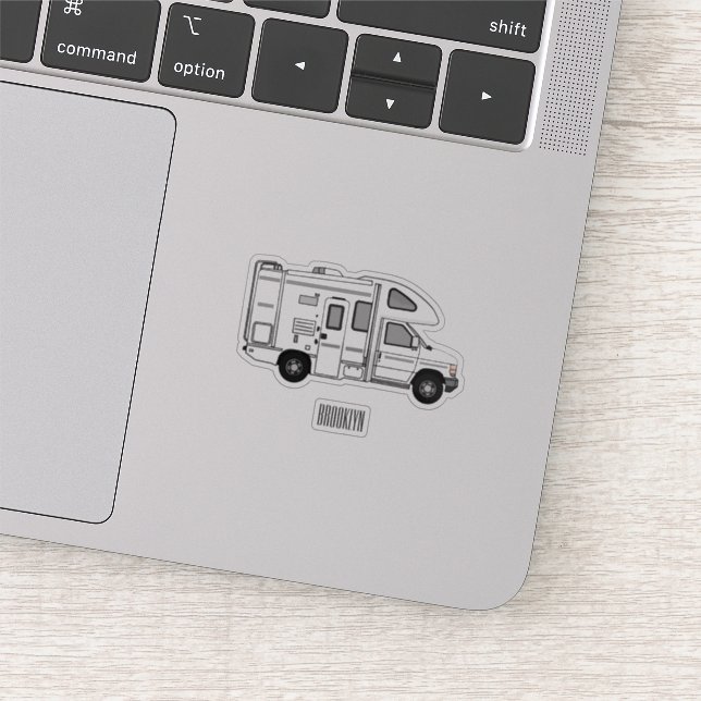Pegatina Ilustracion personalizado de Campervan (Detalle)