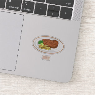 Pegatina Ilustracion personalizado de carne