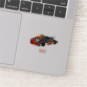 Pegatina Ilustracion personalizado de carreras de Kart