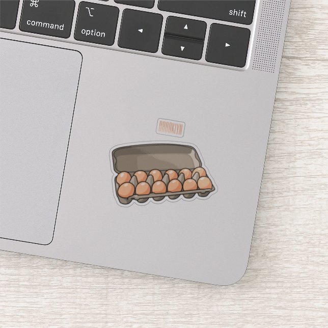 Pegatina Ilustracion personalizado de cartón de huevo (Detalle)