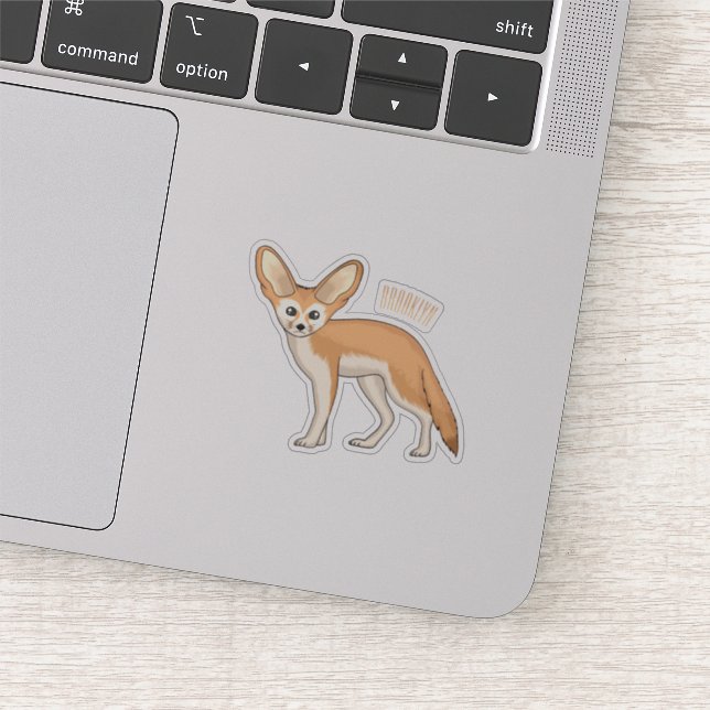 Pegatina Ilustracion personalizado de Fennec fox (Detalle)