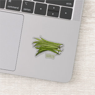Pegatina Ilustracion personalizado de frijol verde