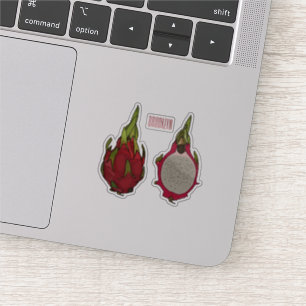 Pegatina Ilustracion personalizado de fruta dragón