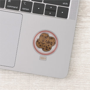 Pegatina Ilustracion personalizado de galletas de chocolate