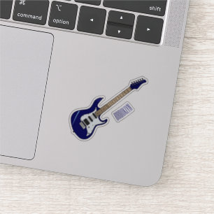 Pegatina Ilustracion personalizado de guitarra eléctrica