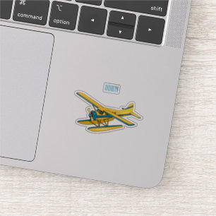Pegatina Ilustracion personalizado de hidroavión