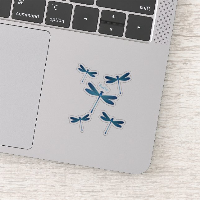 Pegatina Ilustracion personalizado de la libélula (Detalle)