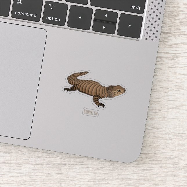 Pegatina Ilustracion personalizado de lagarto de Armadillo (Detalle)