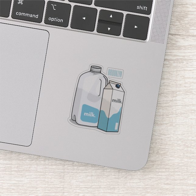 Pegatina Ilustracion personalizado de leche (Detalle)