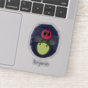 Pegatina Ilustracion personalizado de luciérnaga de bichos